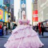 Vestidos de XV años rosa palo 6 Times Square, New York City