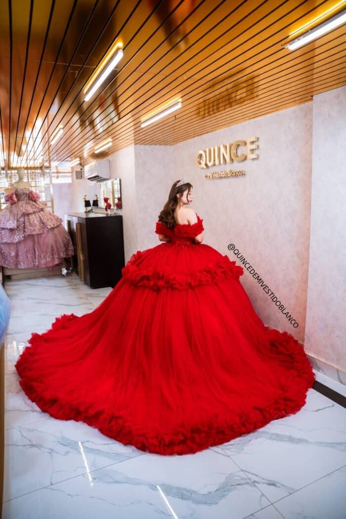 Vestido de Quinceañera Rojo Espectacular 🌹 - Image 2